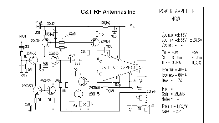 C&T RF Antennas Inc - Power Amplifier design circuit diagram 128