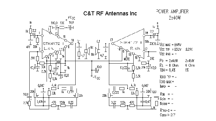 C&T RF Antennas Inc - Power Amplifier design circuit diagram 150