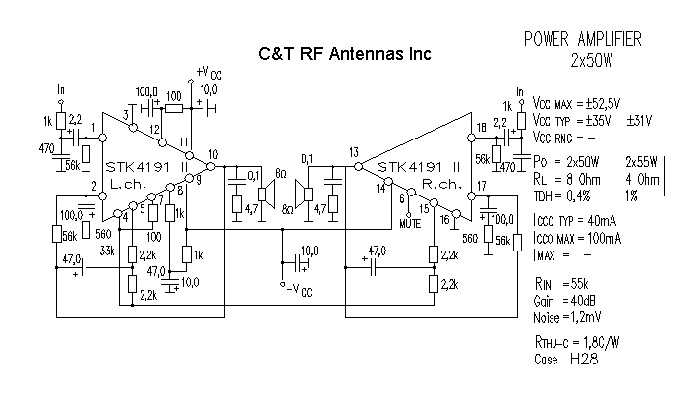 C&T RF Antennas Inc - Power Amplifier design circuit diagram 153