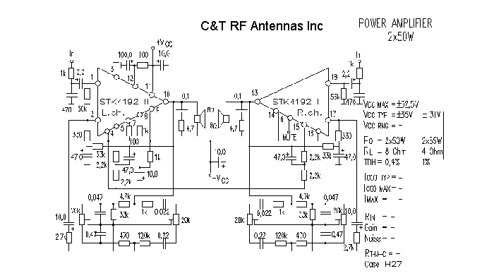 C&T RF Antennas Inc - Power Amplifier design circuit diagram 154