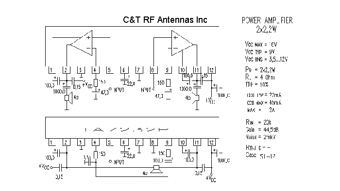 C&T RF Antennas Inc - Power Amplifier design circuit diagram 179