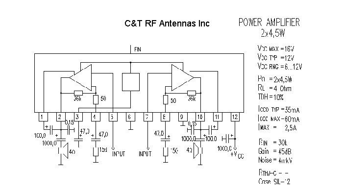 C&T RF Antennas Inc - Power Amplifier design circuit diagram 180