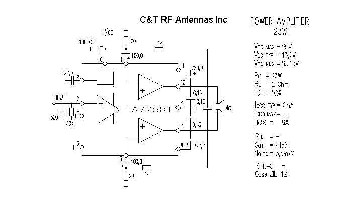 C&T RF Antennas Inc - Power Amplifier design circuit diagram 183