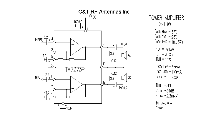 C&T RF Antennas Inc - Power Amplifier design circuit diagram 188