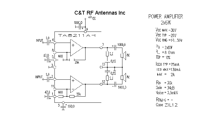 C&T RF Antennas Inc - Power Amplifier design circuit diagram 195