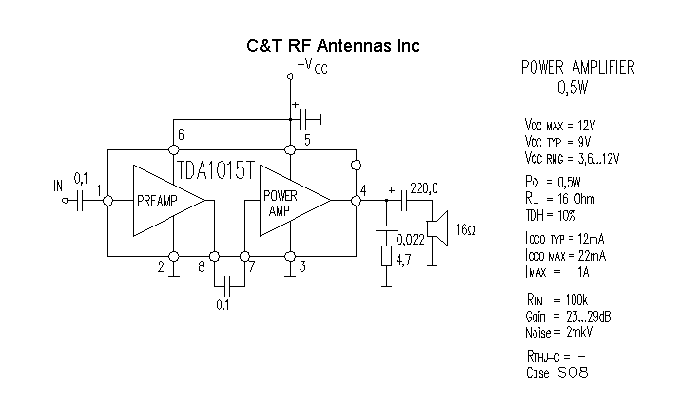 C&T RF Antennas Inc - Power Amplifier design circuit diagram 202