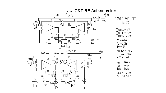 C&T RF Antennas Inc - Power Amplifier design circuit diagram 204