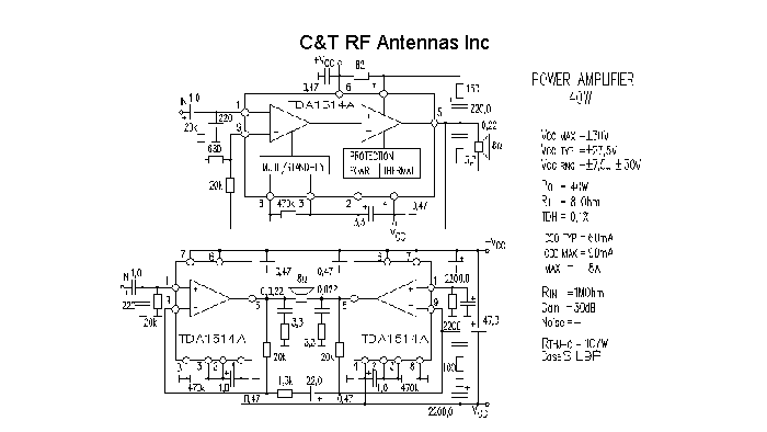 C&T RF Antennas Inc - Power Amplifier design circuit diagram 205