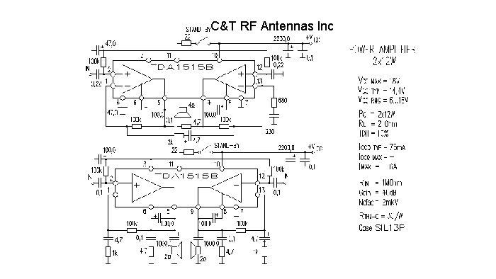 C&T RF Antennas Inc - Power Amplifier design circuit diagram 206