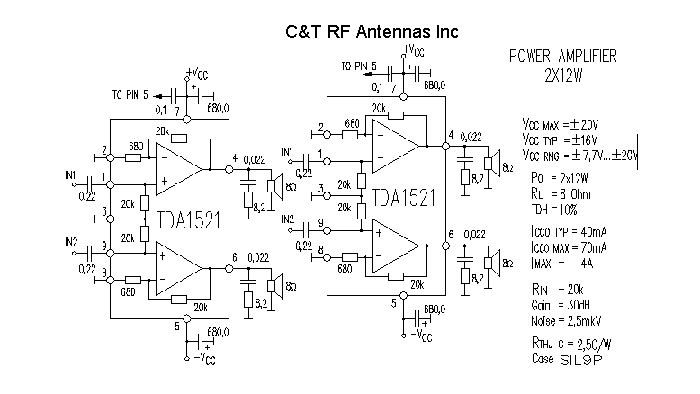 C&T RF Antennas Inc - Power Amplifier design circuit diagram 211