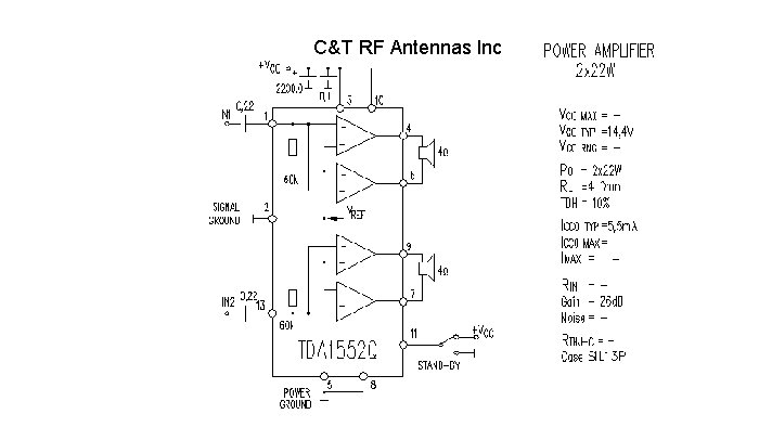 C&T RF Antennas Inc - Power Amplifier design circuit diagram 213