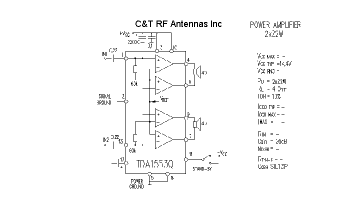 C&T RF Antennas Inc - Power Amplifier design circuit diagram 214