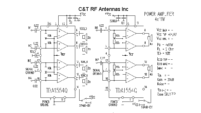 C&T RF Antennas Inc - Power Amplifier design circuit diagram 215
