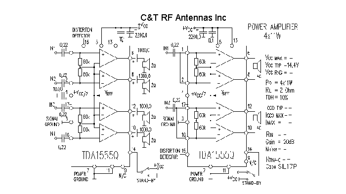 C&T RF Antennas Inc - Power Amplifier design circuit diagram 216