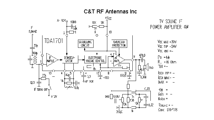 C&T RF Antennas Inc - Power Amplifier design circuit diagram 217
