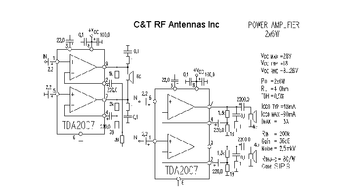 C&T RF Antennas Inc - Power Amplifier design circuit diagram 223