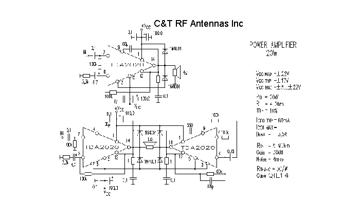 C&T RF Antennas Inc - Power Amplifier design circuit diagram 226