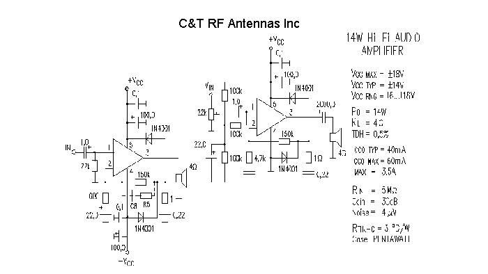 C&T RF Antennas Inc - Power Amplifier design circuit diagram 227
