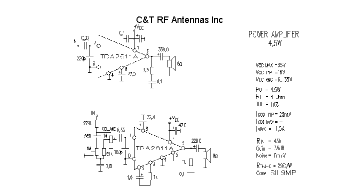 C&T RF Antennas Inc - Power Amplifier design circuit diagram 230