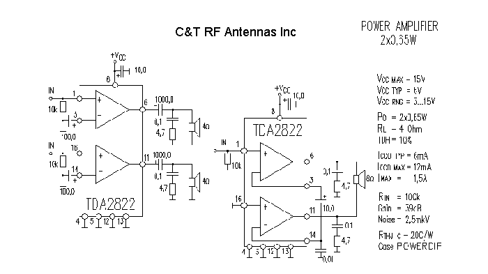 C&T RF Antennas Inc - Power Amplifier design circuit diagram 232