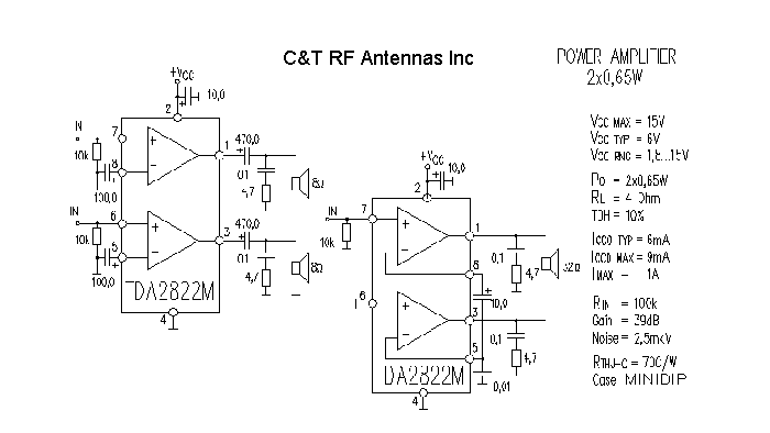 C&T RF Antennas Inc - Power Amplifier design circuit diagram 234