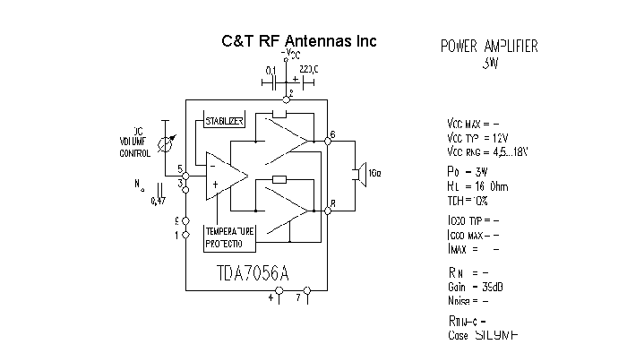 C&T RF Antennas Inc - Power Amplifier design circuit diagram 240