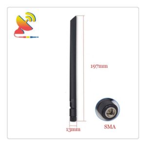 C&T RF Antennas Inc - 13x197mm Black Color SMA Connector 868MHz Dipole Antenna Rubber Duck Antenna Manufacturer