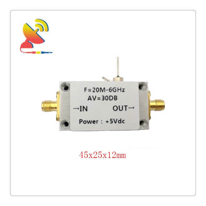 20M-6GHz RF Low Noise Amplifier Broadband LNA Amplifier High Gain 30dB 5V 