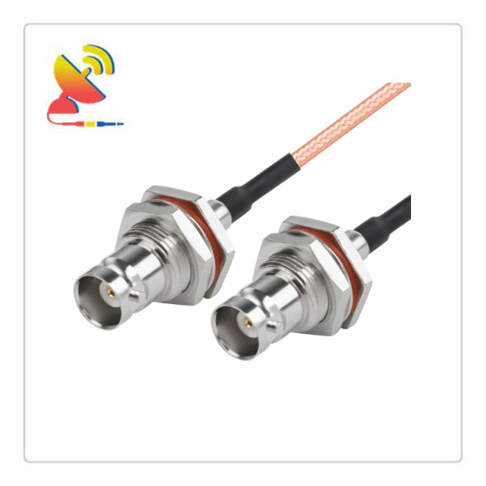 C&T RF Antennas Inc - BNC Female Bulkhead To BNC Female Bulkhead Connector RF RG316 Coaxial Pigtail