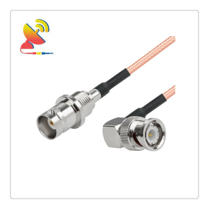 C&T RF Antennas Inc - BNC Female To BNC Male Right-Angle Connector RG316 Flexible Cable Assembly