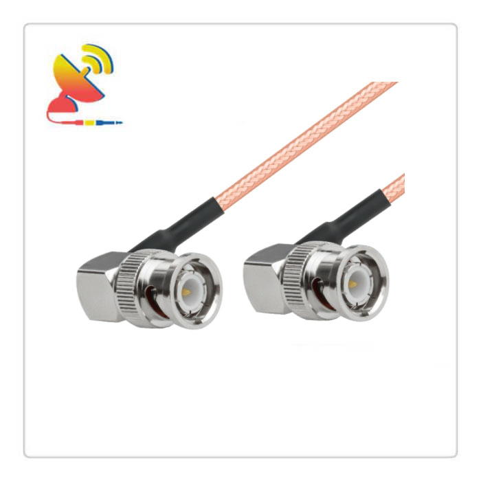 C&T RF Antennas Inc - BNC Male Right-Angle To BNC Male Right-Angle Connector RG316 Low-Loss RF Cable Assembly