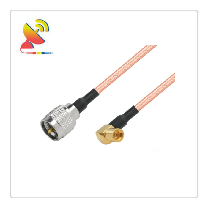 C&T RF Antennas Inc - MINI-UHF Male To MMCX Female Right-Angle Connector RG316 Low-loss Cable Assembly