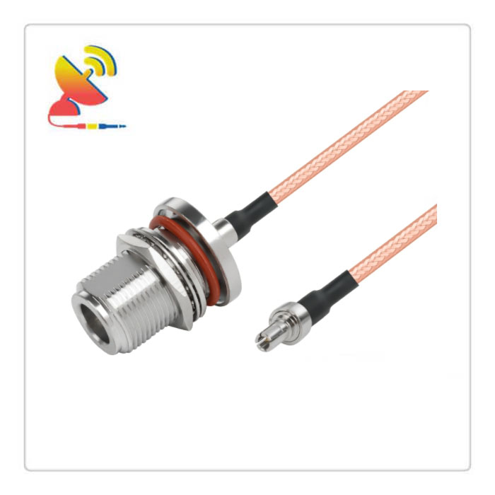 C&T RF Antennas Inc - N-type Female Bulkhead To CRC9 Male Connector RG316 Low-loss Cable Assembly