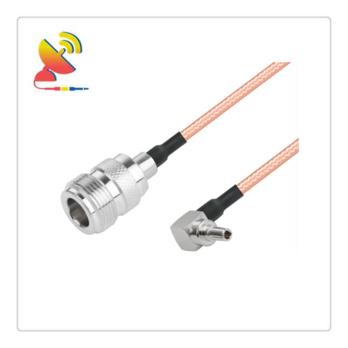 C&T RF Antennas Inc - N-type Female To CRC9 Male Right-Angle Connector RG316 Flexible Cable Assembly