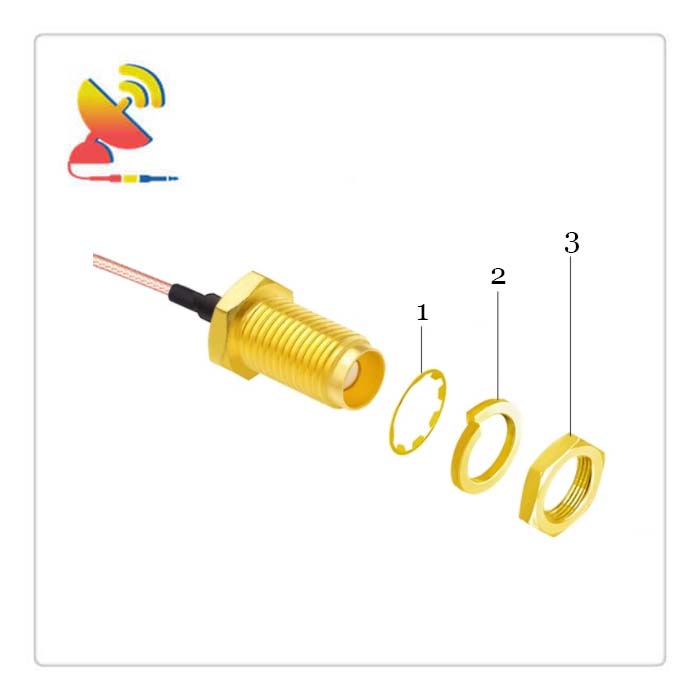 C&T RF Antennas Inc - RF Connector SMA Female Bulkhead Installation Steps