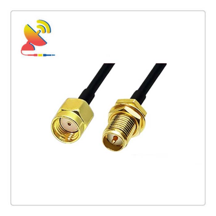 C&T RF Antennas Inc - RP-SMA Male To RP-SMA Female Connector RF Cable Assembly RG174 Antenna Adapter