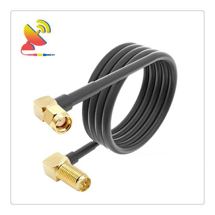 C&T RF Antennas Inc - RP-SMA Right-Angle To RP-SMA Female Right-Angle Connector RG58 Cable Assembly