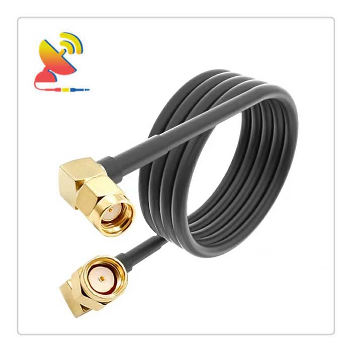 C&T RF Antennas Inc - RP-SMA Right-Angle To RP-SMA Right-Angle Connector RG58 Coaxial Cable Assembly