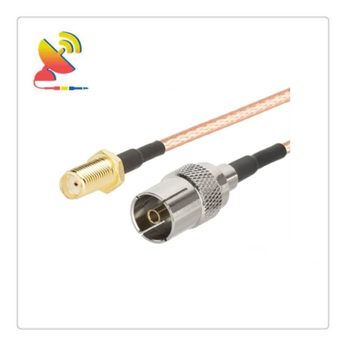 C&T RF Antennas Inc - SMA Female To TV Female Connector RG316 Coaxial-RF Cable Assembly