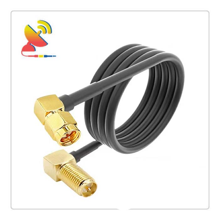 C&T RF Antennas Inc - SMA Right-Angle To RP-SMA Female Right-Angle Connector RG58 Coaxial Cable Assembly