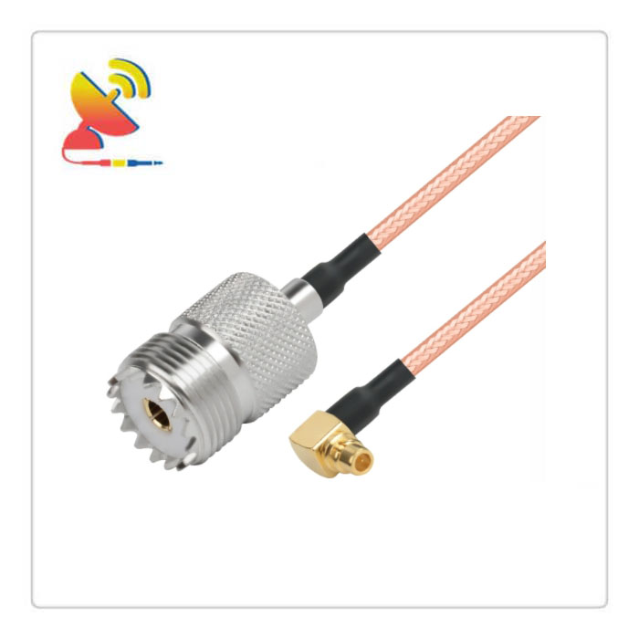 C&T RF Antennas Inc - UHF Female To MMCX Male Right-Angle Connector RF RG316 Coaxial Pigtail