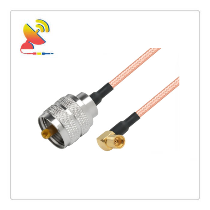 C&T RF Antennas Inc - UHF Male To MMCX Female Right-Angle Connector RG316 Low-Loss RF Cable Assembly