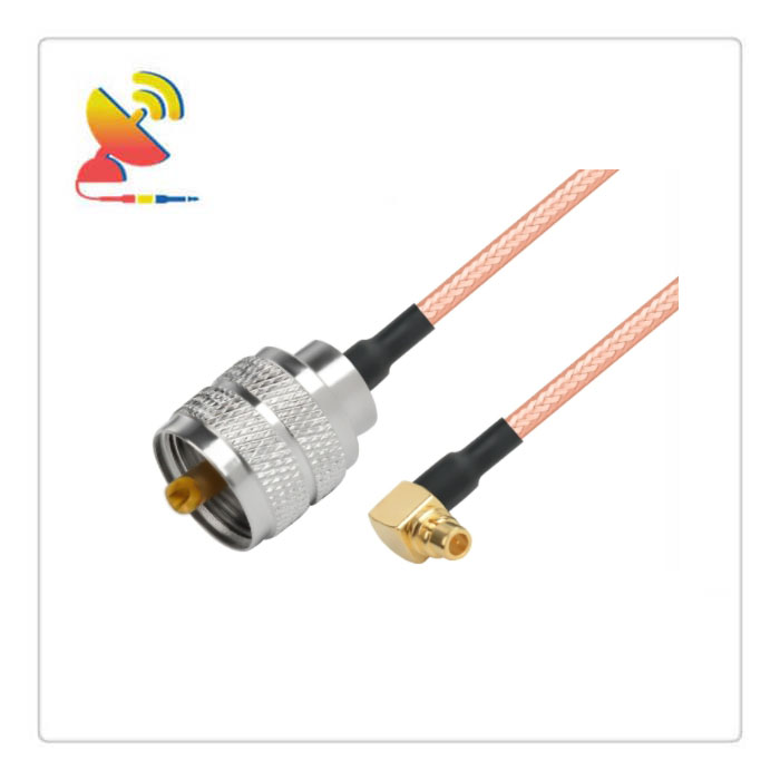 C&T RF Antennas Inc - UHF Male To MMCX Male Right-Angle Connector RF Cable Assembly RG316 Coaxial