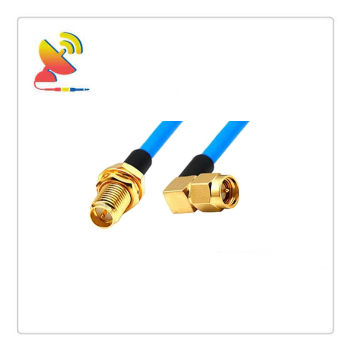 C&T RF Antennas Inc - RP-SMA Female To SMA Male Right-Angle Connectors RG405 RF Coaxial Cable Assembly