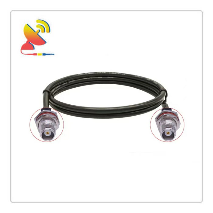 C&T RF Antennas Inc - TNC Female Bulkhead To TNC Female Bulkhead Connector HF240 Low-Loss RF Cable Assembly