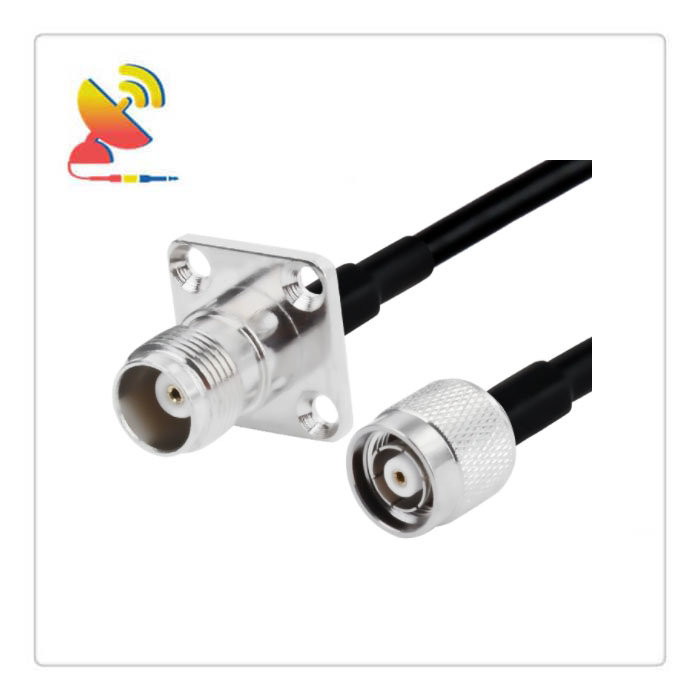 C&T RF Antennas Inc - TNC Female Panel Mount To RP-TNC Male Connectors RF Cable Assembly RG223 Coaxial