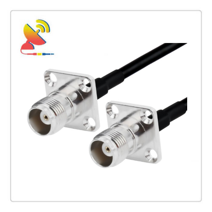 C&T RF Antennas Inc - TNC Female Panel Mount To TNC Female Panel Mount Connectors RG223 RF Coaxial Cable Assembly