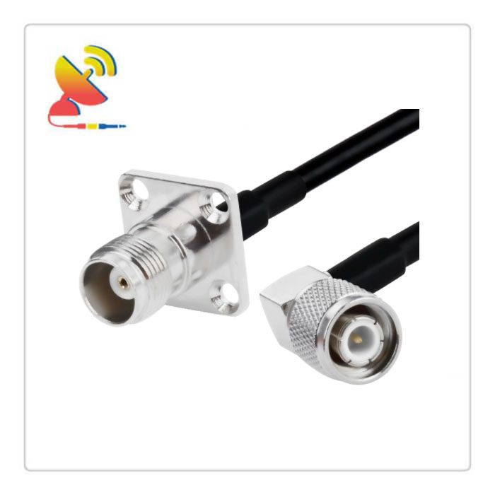 C&T RF Antennas Inc - TNC Female Panel Mount To TNC Male Right-Angle Connectors RG223 Coaxial Cable Assembly