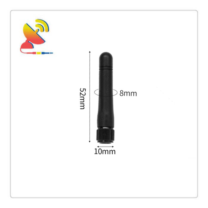 C&T RF Antennas Inc.- 10x52mm 868-915MHz LoRa GSM SMA Male Whip Antenna Size