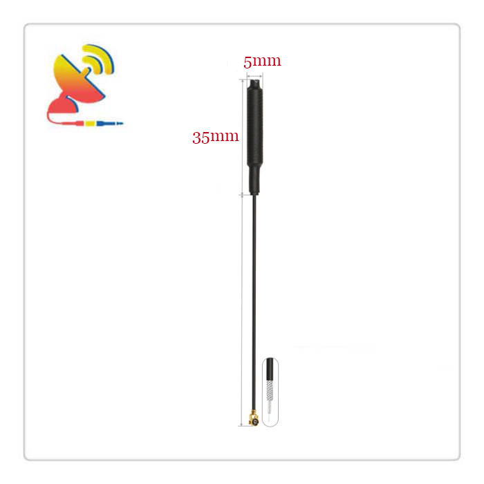 C&T RF Antennas Inc. - 35x115mm 433Mhz Spring Antenna with a U.FL Connector Size